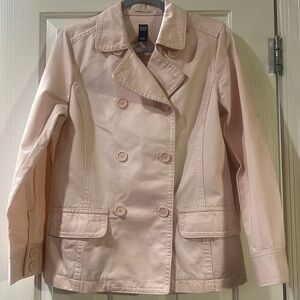 Women’s light, pink cotton trenchcoat